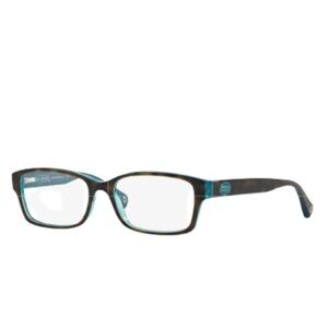 Coach Brooklyn HC6040 dark tortoise/teal glasses frames w/case